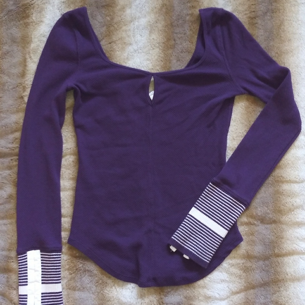 Free People waffle knit long sleeve